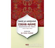 Esrar-Name - Nakşı Ali Akkirmanı - İsmail Yıldırım - Gece Kitaplığı