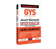 Yargı GYS T.C. Adalet Bakanlığı Tüm Ünvanlar İçin Ortak Konular Soru Bankası