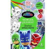 Pjmasks - Renkler Çıldırdı! Çıkartmalı Boyama Partisi - Kolektif - Doğan Çocuk