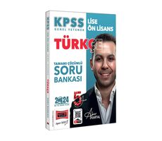 Yargı Yayınları 2024 KPSS Lise Ön Lisans 5Yüz Ekibi Türkçe Çözümlü Soru Bankası