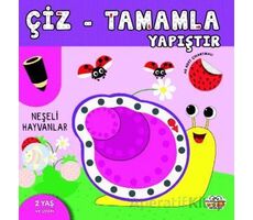 Çiz - Tamamla - Yapıştır Neşeli Hayvanlar - Kolektif - 0-6 Yaş Yayınları