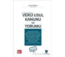 Vergi Usul Kanunu ve Yorumu - Kemal Çağlar - Adalet Yayınevi