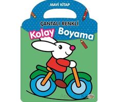 Çantalı Renkli Kolay Boyama- Mavi Kitap - Kolektif - 0-6 Yaş Yayınları