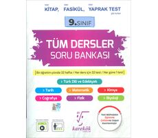 9.Sınıf Tüm Dersler Soru Bankası Karekök Yayınları