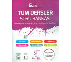 5.Sınıf Tüm Dersler Soru Bankası Karekök Yayınları