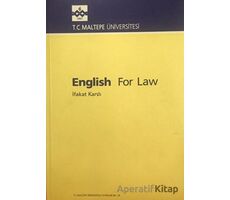 English for Law - İfakat Karslı - Maltepe Üniversitesi Yayınları