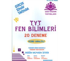 TYT Fen Bilimleri 20 Deneme Çöz Kazan Yayınları