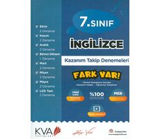 7.Sınıf İngilizce Kazanım Takip Denemeleri KVA Yayınları