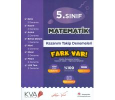 5.Sınıf Matematik Kazanım Takip Denemeleri KVA Yayınları 2024 öncesi müfredat