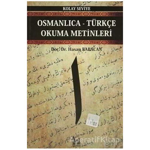 Osmanlıca-Türkçe Okuma Metinleri - Kolay Seviye-1 - Hasan Babacan - Altın Post Yayıncılık