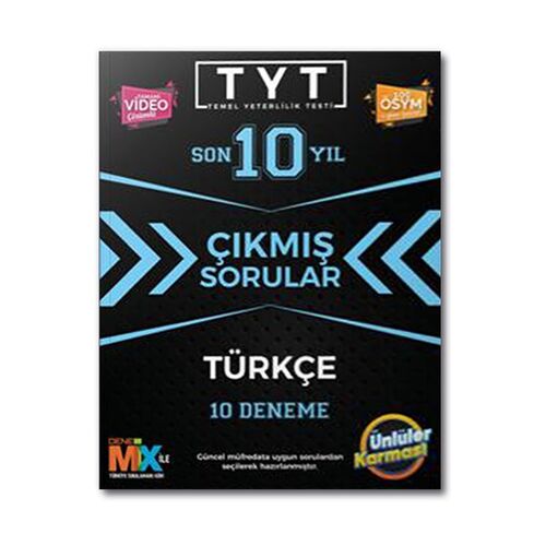 Ünlüler Karması TYT Türkçe Son 10 Yıl Çıkmış Sorular 10 Deneme