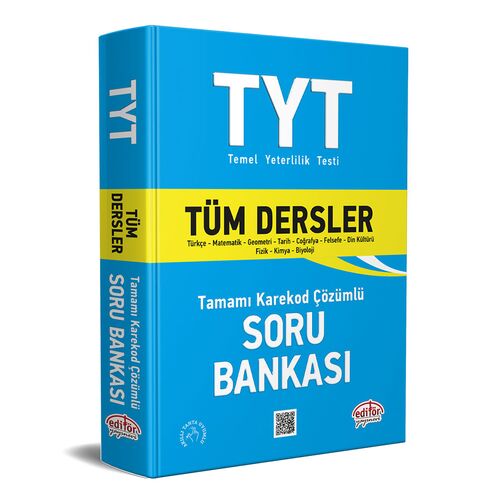 TYT Tüm Dersler Tamamı Çözümlü Soru Bankası Editör Yayınları