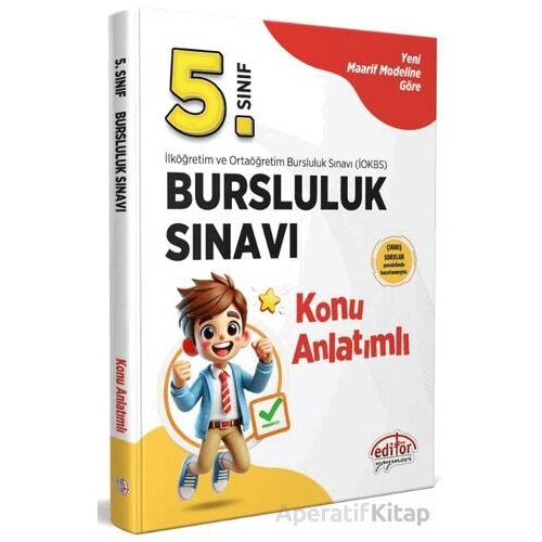 5.Sınıf Bursluluk Sınavı Konu Anlatımlı Karekod Çözümlü - Editör Yayınevi