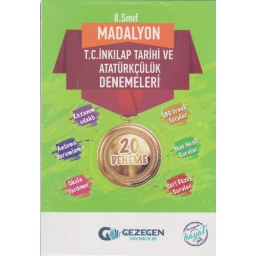 Gezegen 8.Sınıf Madalyon 20li İnkılap Tarihi Denemeleri