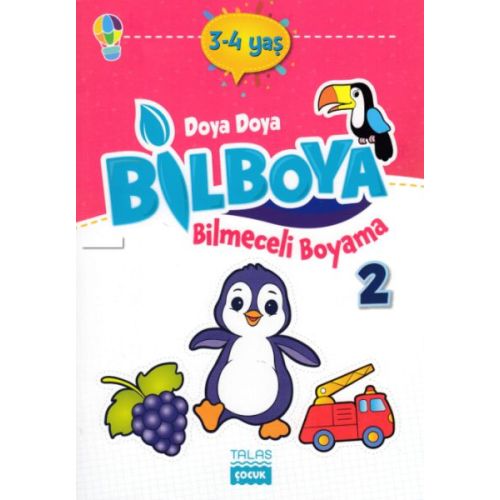 Doya Doya Bil Boya Bilmeceli Boyama 2 (3-4 Yaş) - Kolektif - Talas Yayınları